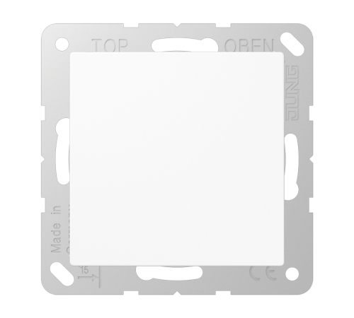 Крышка без отверстий, фиксация защёлкиванием, для произвольных вырезов (либо использование в качестве заглушки), возможно IP44; термопласт; белый; A50