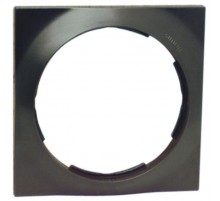 Simon 88 Рамка декоративная, 3 поста, круг в квадрате, S88, графит  88632-38  Simon