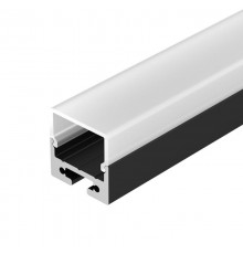 Профиль с экраном SL-LINE-2011M-2500 BLACK+OPAL SQUARE  027993  Arlight