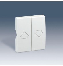 Simon 82 Клавиша (2шт) на выключатель 2-кл проходной для управления жалюзи, S82C, алюминий  82029-53  Simon