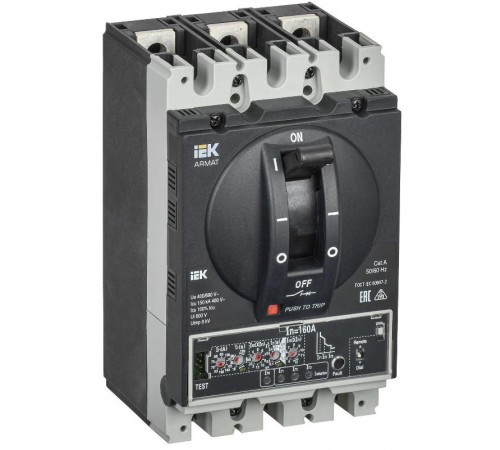 ARMAT Авт. выкл. лит. корпус 3P D 150кА 160А эл. пр.  AR-MCCB-3D-150-0160A-ELPC  IEK