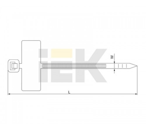 Хомут с площадкой ХП2 2.5х100 (100 шт/упак)   UHH62-3-100-100  IEK
