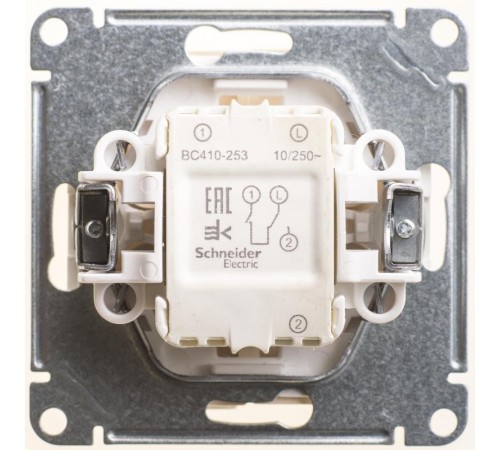 W59 Слоновая кость Выключатель 2-клавишный, с мех. блокировкой для Жалюзи  VS410-253-2-86  SE