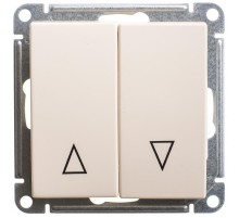 W59 Слоновая кость Выключатель 2-клавишный, с мех. блокировкой для Жалюзи  VS410-253-2-86  SE