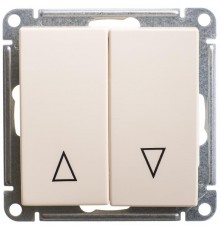 W59 Слоновая кость Выключатель 2-клавишный, с мех. блокировкой для Жалюзи  VS410-253-2-86  SE