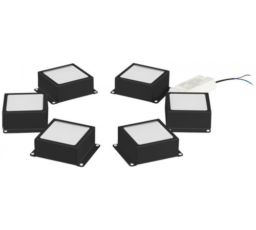 Светильник светодиодный  SPO-646-3-5K-B6 36Вт 5000К 3420Лм 89х89мм грильято 100х100 домино черный 6 кубиков драйвер  Б0063082  ЭРА