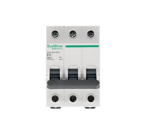 Выключатель автоматический трёхполюсный 10А B 4.5kA City9  C9F14310  SE