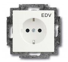 Розетка SCHUKO 16А 250В с маркировкой EDV, серия solo/future, цвет белый бархат  2013-0-5327   2CKA002013A5327  ABB