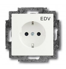 Розетка SCHUKO 16А 250В с маркировкой EDV, серия solo/future, цвет белый бархат  2013-0-5327   2CKA002013A5327  ABB