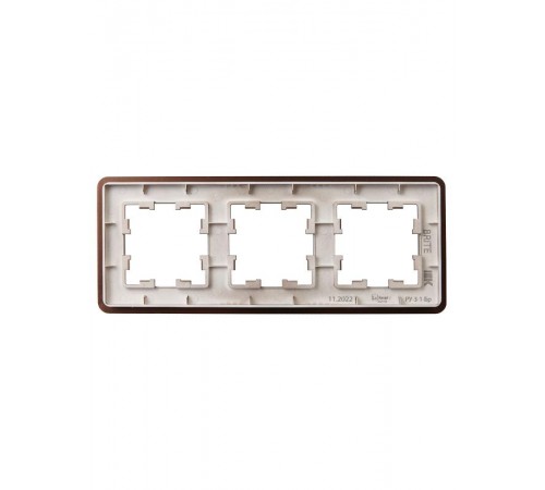 BRITE Рамка 3-ая РУ-3-1-Бр металл коричневый RE AL  BR-M32-M-21-K30  IEK