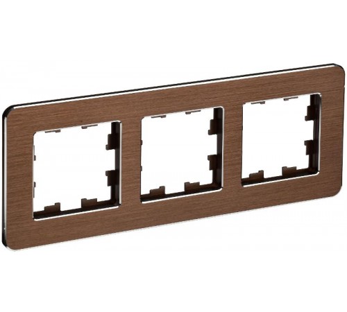 BRITE Рамка 3-ая РУ-3-1-Бр металл коричневый RE AL  BR-M32-M-21-K30  IEK