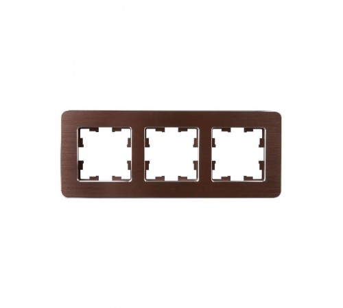 BRITE Рамка 3-ая РУ-3-1-Бр металл коричневый RE AL  BR-M32-M-21-K30  IEK