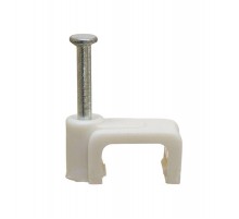 Скоба для кабеля плоская Б6 мм (50 шт) - пакет  103656  Tech-KREP