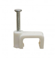 Скоба для кабеля плоская Б6 мм (50 шт) - пакет  103656  Tech-KREP