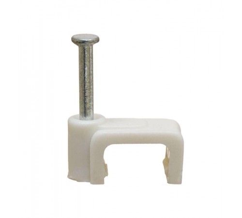 Скоба для кабеля плоская Б6 мм (50 шт) - пакет  103656  Tech-KREP