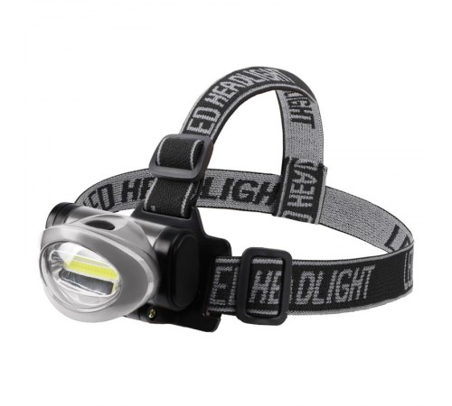 Фонарь налобный поворотный 3 Вт 100%, 50%, пульсирующий белый, 3хААА, СОВ + зеркальный рассеиватель  75-703  Rexant