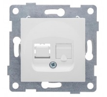 Ugra Розетка телефонная RJ12, одинарная, СУ, белый  С11Т1-001  GUSI Electric