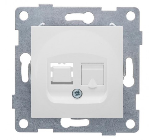 Ugra Розетка телефонная RJ12, одинарная, СУ, белый  С11Т1-001  GUSI Electric