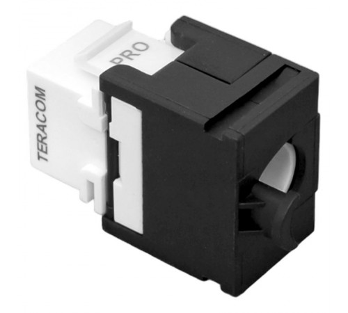 Модуль Keystone TERACOM PRO Cat.5E неэкранирован 110 IDC 180 градусов самозажим черный TRP-KSTN-T180D-5EUTP-BLK  EKF