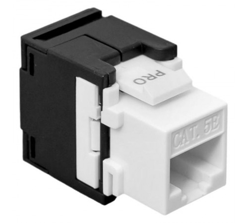 Модуль Keystone TERACOM PRO Cat.5E неэкранирован 110 IDC 180 градусов самозажим черный TRP-KSTN-T180D-5EUTP-BLK  EKF