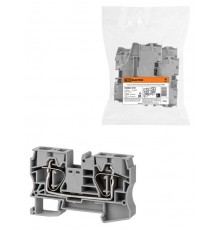Зажим клеммный безвинтовой (ЗКБ) 16мм2 100А серый  SQ0822-0141  TDM