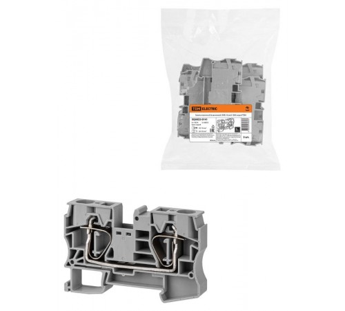 Зажим клеммный безвинтовой (ЗКБ) 16мм2 100А серый  SQ0822-0141  TDM