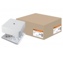 Коробка распределительная КР 100х100х44 о/п с клем. колодкой белая IP40  SQ1401-0210  TDM