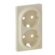 Valena LIFE Сл.кость Накладка розетки с/з 2-ной  754951  Legrand