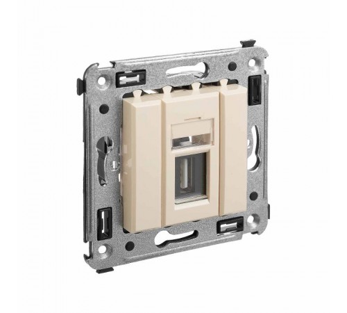 USB 2.0 розетка одинарная в стену, тип А-А, "Avanti", "Ванильная дымка"  4405403  DKC