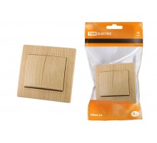 Выключатель 2 кл. 10А "ЭКО" (сосна) "Таймыр"  SQ1814-0202  TDM