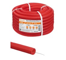 Труба гофрированная ПНД d 25 с зондом (25 м) легкая 350Н красная  SQ0413-2533  TDM