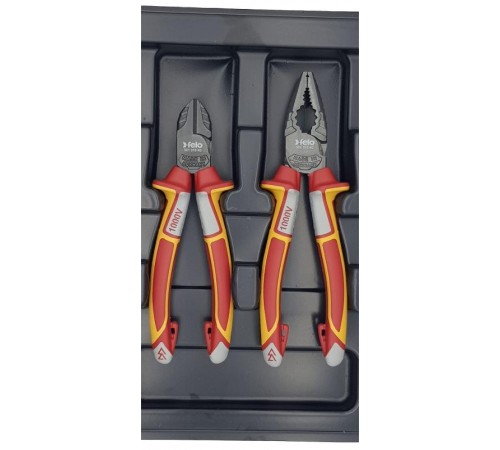 Набор диэлекрических отверток Ergonic с диэлектрическими пасатижами и бокорезами в упаковке, 8 шт  41398517  Felo