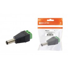 Разъём питания штекер 2.1х5.5 с клеммной колодкой, инд. упаковка  SQ1809-0044  TDM