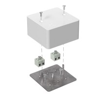 Коробка огнестойкая для кабель-канала 40-0460-FR2.5-4 Е15-Е60 (латунь) 85х85х45 IP42 4p, 2.5 мм.кв. 40-0460-FR2.5-4-Е60  Промрукав