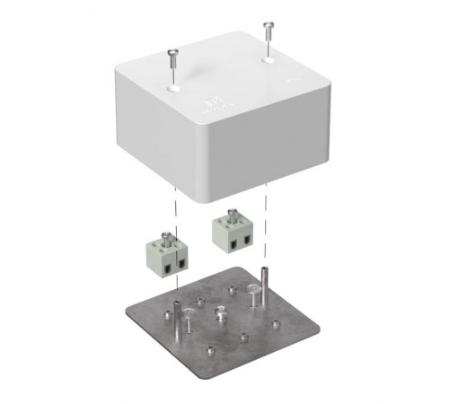 Коробка огнестойкая для кабель-канала 40-0460-FR2.5-4 Е15-Е60 (латунь) 85х85х45 IP42 4p, 2.5 мм.кв. 40-0460-FR2.5-4-Е60  Промрукав