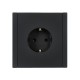 FORTE&PIANO Розетка с заземлением в/к 16А FP116 черный  FP-R11-16-K02  IEK