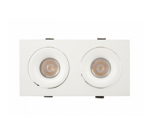 Светильник светодиодный встраиваемый DK2122-WH , IP20, 50Вт, GU10, белый, алюминий  DK2122-WH  DENKIRS