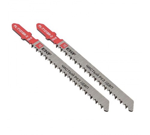 Пилки для электролобзика обратные T101BR (чистовой рез по ДВП)(SK5)(2 шт)  pl-t101br-2  EKF