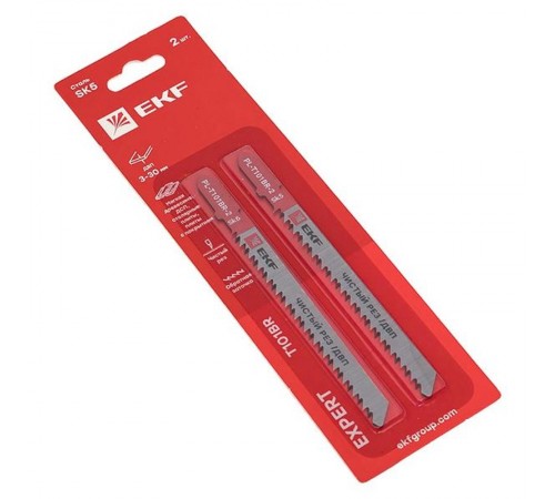 Пилки для электролобзика обратные T101BR (чистовой рез по ДВП)(SK5)(2 шт)  pl-t101br-2  EKF