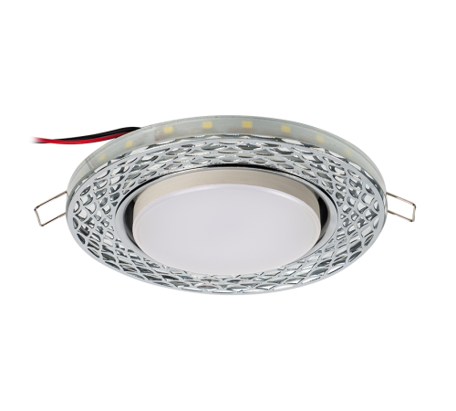 Светильник точечный встраиваемый под лампу PGX53d MN21-Chrome с подсветкой  .5020115  Jazzway