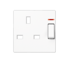 розетка British standart, c выключателем, защита от детей A3171KOWW Jung