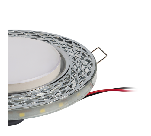 Светильник точечный встраиваемый под лампу PGX53d MN21-Chrome с подсветкой  .5020115  Jazzway