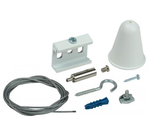 Комплект подвеса для шинопровода осветительного с тросом 3м белый  LPK0D-KPT-03-K01  IEK