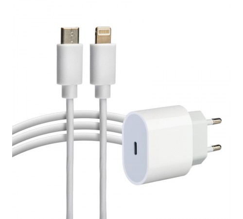 Сетевое зарядное устройство USB-C, 20Вт в комплекте с кабелем USB-C - Lightning  16-0234-4  REXANT