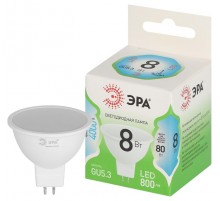 Лампа светодиодная  GREEN LINE LED MR16-8W-840-GU5.3 GL GU5.3 8 Вт софит яркий белый свет  Б0067084  ЭРА