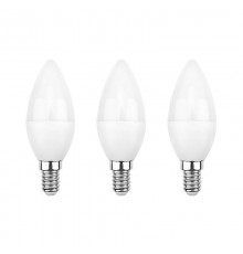 Лампа светодиодная Свеча CN 7.5 Вт E14 713 Лм 4000 K нейтральный свет (3 шт./уп.)  604-018-3  Rexant