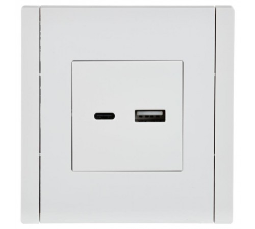 FORTE&PIANO Розетка USB A+C 18Вт FP251 белый  FP-U22-018-K01  IEK