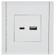FORTE&PIANO Розетка USB A+C 18Вт FP251 белый  FP-U22-018-K01  IEK