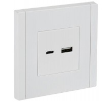 FORTE&PIANO Розетка USB A+C 18Вт FP251 белый  FP-U22-018-K01  IEK