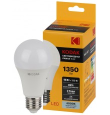 Лампа светодиодная A60-15W-840-E27 15Вт груша нейтральный белый свет  Б0057609  Kodak